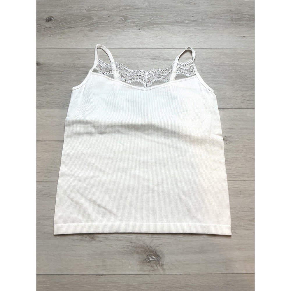 And Now This Lace Trim Camisole Women M/L White‎ New With Tags
